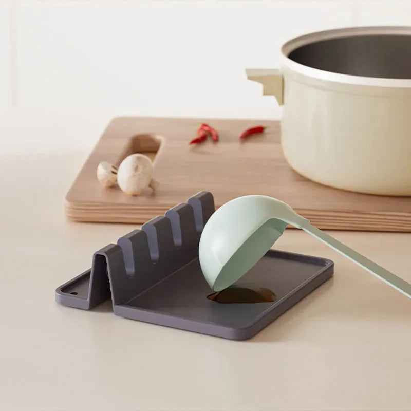 Silicone Tableware Drying Kitchen Utensil Rack Rest Holders Fork Spatula Multifunctional Shelf Organizer Non-Slip Storage Pad