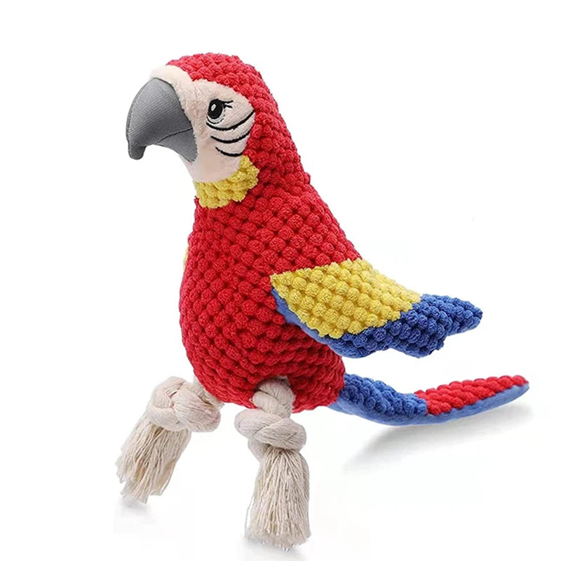 Indestructible Plush Parrot Dog Toy for All Dogs - Smarsty