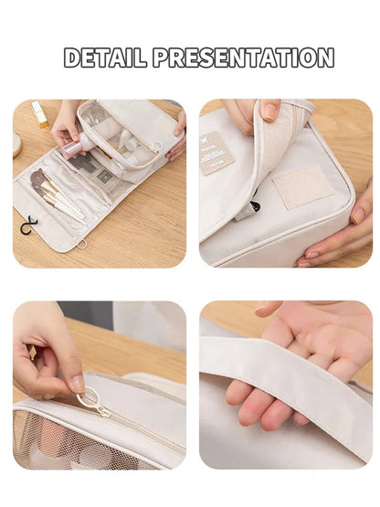 Capacity Dry Wet Separation Handheld Storage Bag Washable Bag Large Travel Multi Functional Hanging Makeup Bag With Hanging - Smarsty