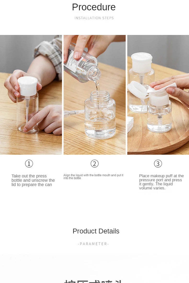 Refillable Pump Dispenser Bottles for Nail Polish - Smarsty