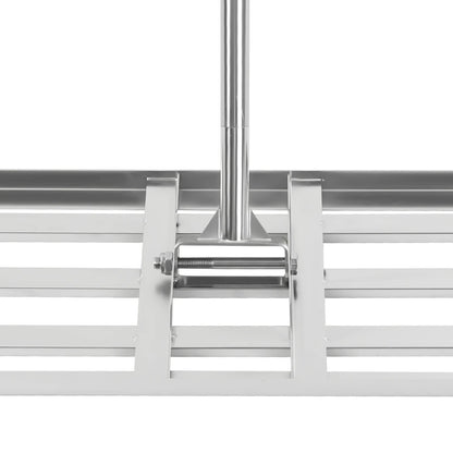 Professional Lawn Leveling Rake Soil Lawn Rake Adjustable 50-180cm Handle 180° Rotation for Perfect Turf & Green Grass