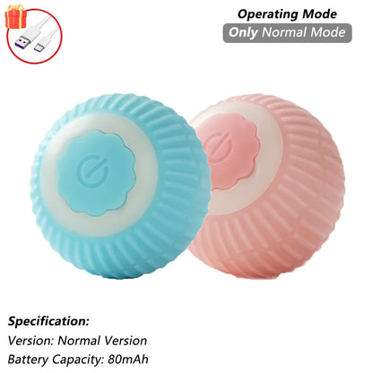 Automatic Rolling Cat Ball Toy with Rechargeable Faux Tail - Smarsty