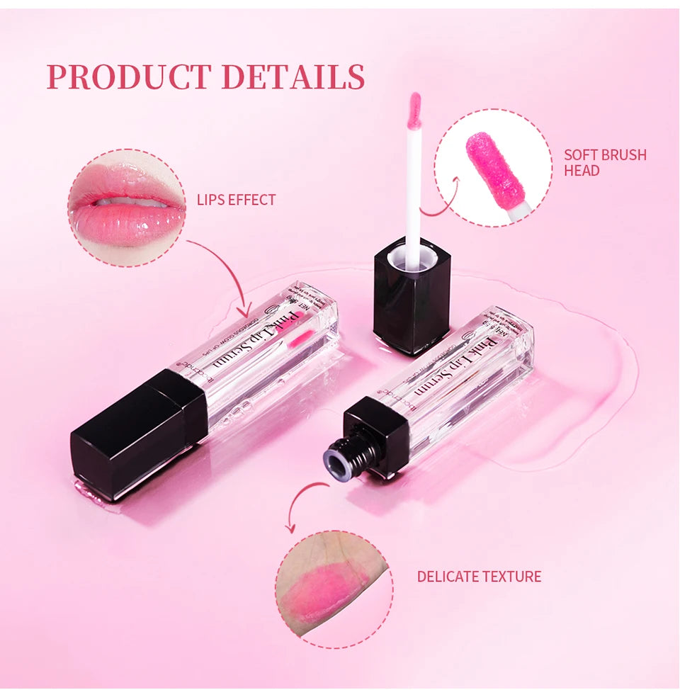 Pink Lip Serum Lotion for Moisturized and Smooth Lips - Smarsty