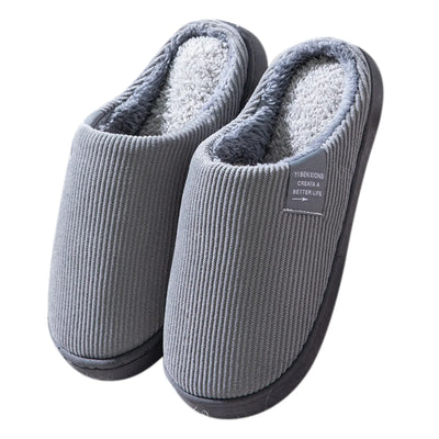 NEW Women's Men's Casual Thick Soft Bottom Home Slippers Household Plush Slippers Anti-slip Thermal Slippers Indoor Winter Flats - Smarsty