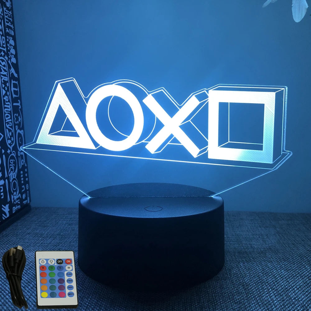 Neon Gamer 3D LED Night Light for Gaming Room - Smarsty