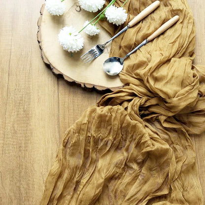 Semi-Sheer Gauze Table Runner for Elegant Events - Smarsty