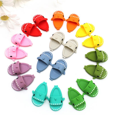 (Shoes Only)17cm Labubu Accessories Shoes Dolls Can Wear Shark Slippers Fun and Stylish Casual Shoes for Playtime by Smarsty