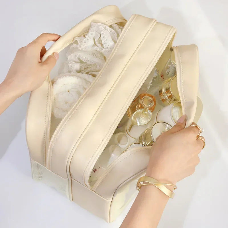 Wet-dry separation makeup bag portable toiletry bag travel essentials large capacity storage bag fitness swimming essentials - Smarsty