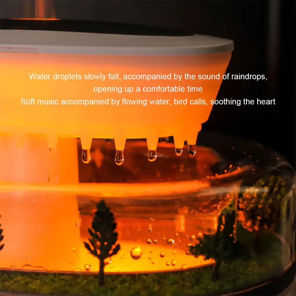 Air Humidifier Water Drip Micro Landscape Essential Oil Diffuser with 7 Night Light Aroma Diffuser for Home Office