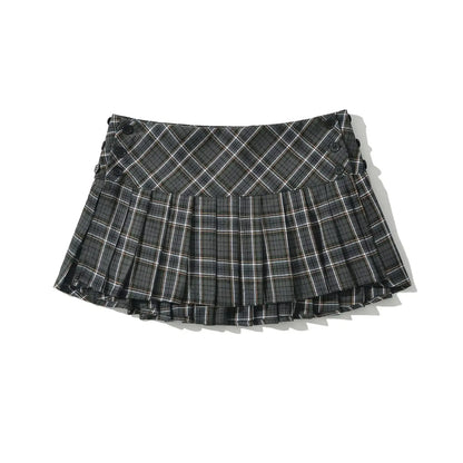 Summer Mini skirts for woman vintage korean fashion plaid skirts for women y2k skirts pleated red plaid skirts preppy style - Smarsty