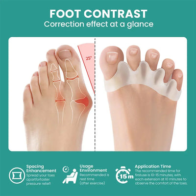 Silicone Toe Separator Bunion Corrector for Foot Care - Smarsty