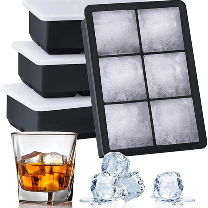 Large Food Grade Silicone Ice Cube Tray Mold - Smarsty
