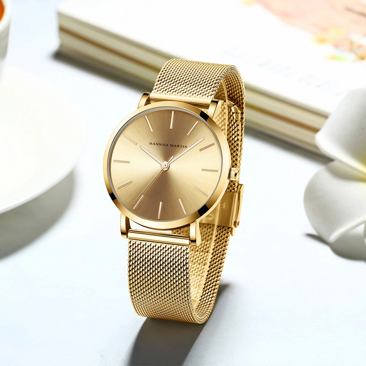 Rose Gold Women's Bracelet Watch with Japan Quartz Movement - Smarsty
