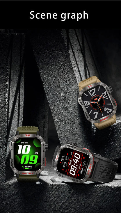 Waterproof Military GPS Smart Watch With Bluetooth Call - Smarsty