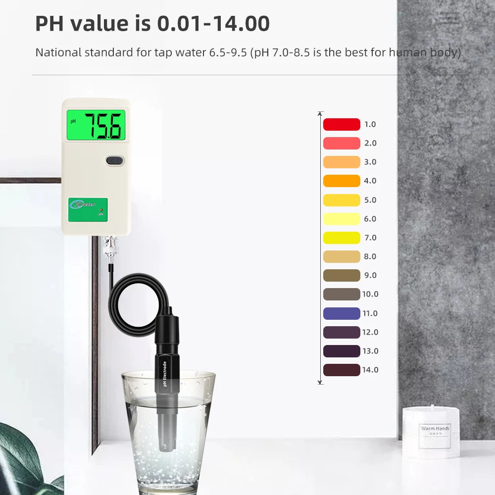 Digital PH Meter Water Quality Tester with Backlight - Smarsty