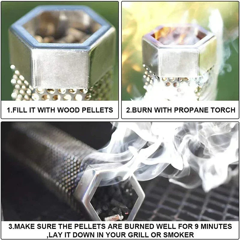 Stainless Steel Pellet Smoker Tube for BBQ Cooking - Smarsty
