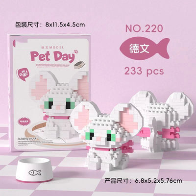 Animal Small Particle Dog Cat  Mini Building Blocks DIY Assembly Brick Sets Educational Toys for Kid 10 To 12 Year Birthday Gift - Smarsty