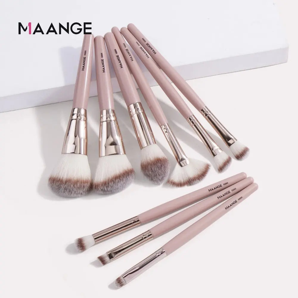 Maange 9 Piece Makeup Brush Set for Flawless Application - Smarsty
