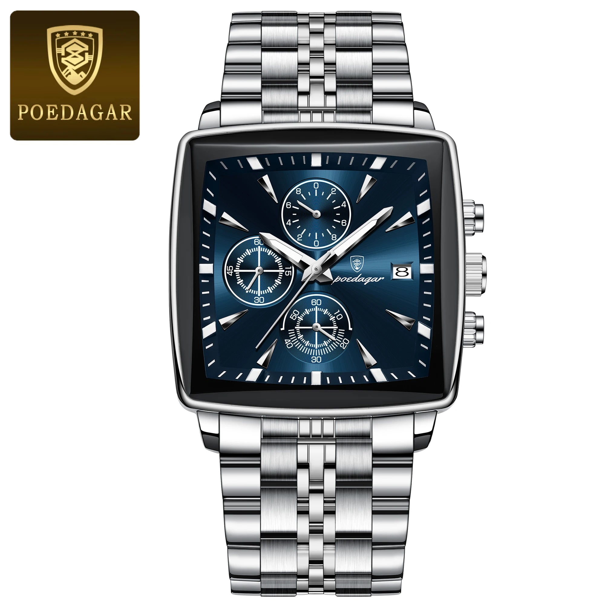 Luminous Waterproof Men's Chronograph Watch with Date - Smarsty