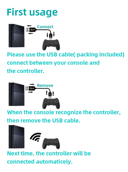 Wireless Bluetooth Game Controller for PS4 with Dual Vibration - Smarsty