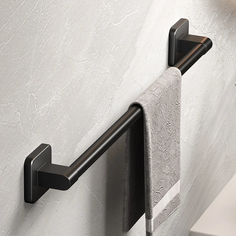 White Self-Adhesive Bathroom Towel Holder Easy Installation - Smarsty