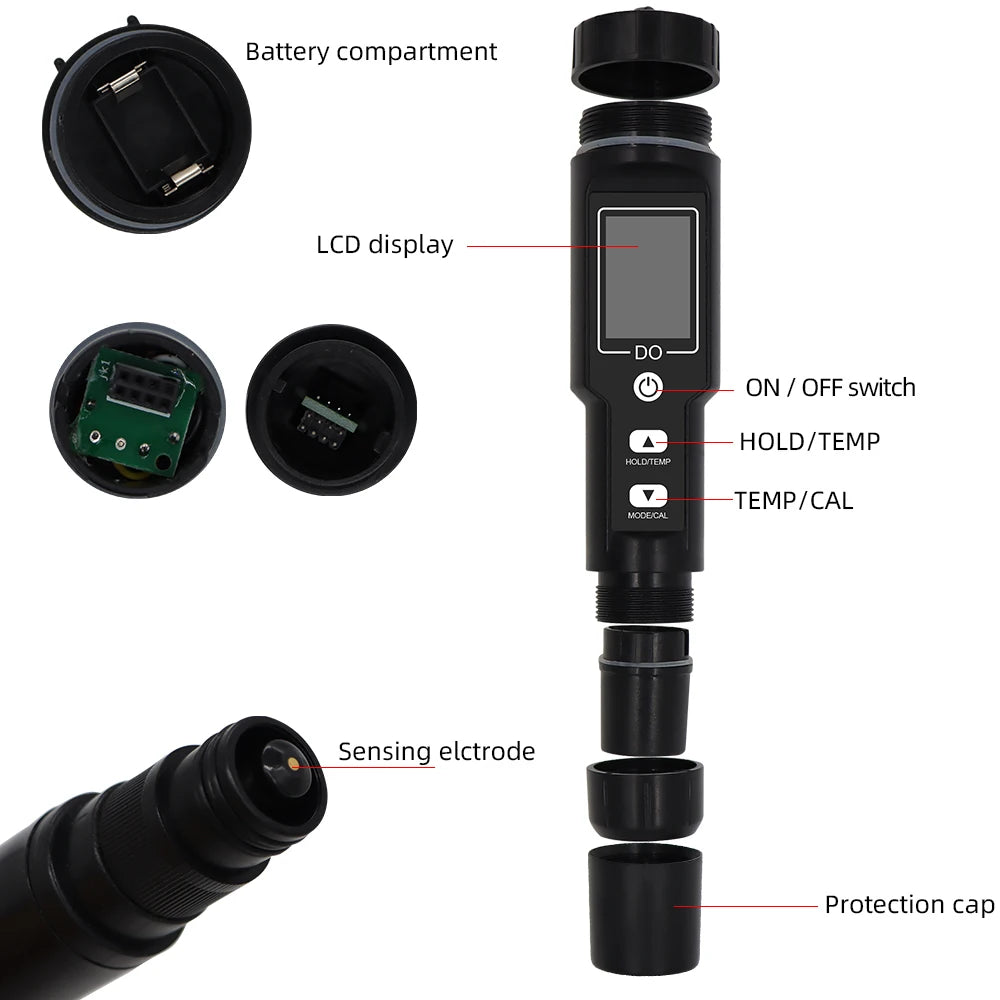 Professional Dissolved Oxygen Meter for Water Quality - Smarsty
