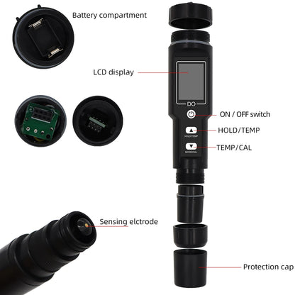 Professional Dissolved Oxygen Meter for Water Quality - Smarsty