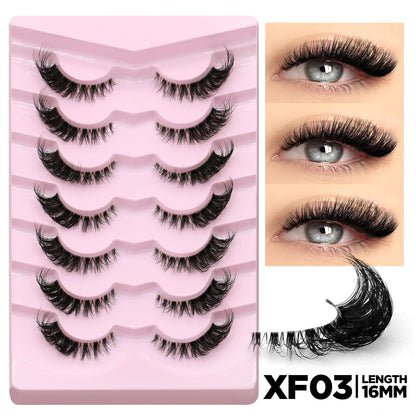 GROINNEYA Soft Natural Cat Eye Faux Mink Lashes - Smarsty
