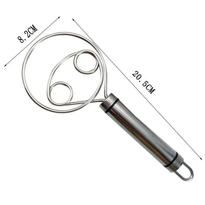Danish Dough Whisk with Wooden Handle for Easy Mixing - Smarsty