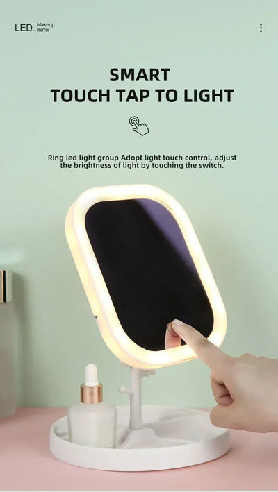 LED Vanity Mirror with Adjustable Three-Color Light - Smarsty