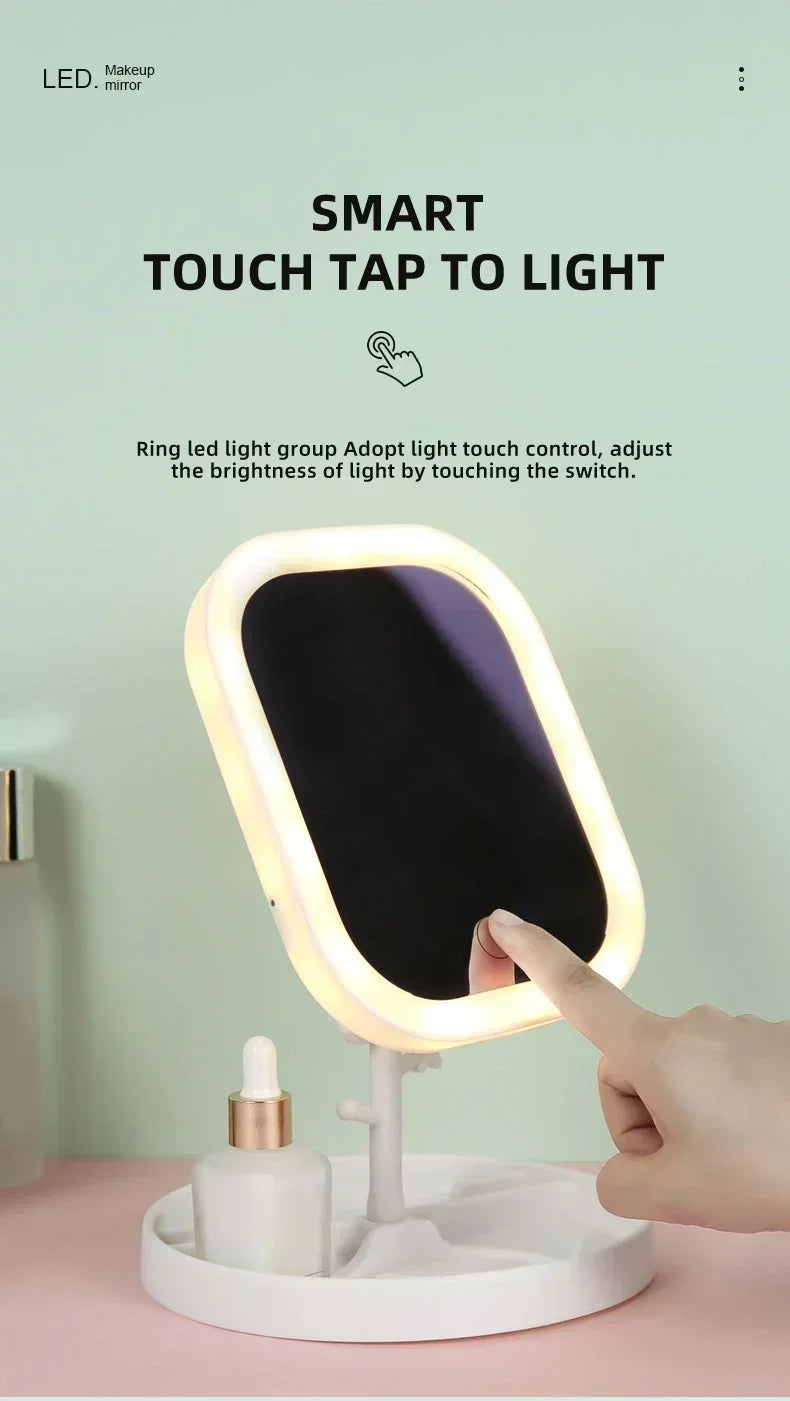 LED Vanity Mirror with Adjustable Three-Color Light - Smarsty