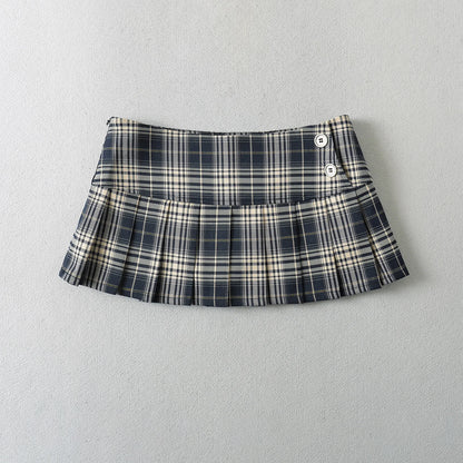 Summer Mini skirts for woman vintage korean fashion plaid skirts for women y2k skirts pleated red plaid skirts preppy style - Smarsty