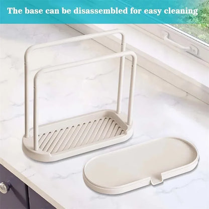 Kitchen Rag Drain Stand Kitchen Accessories Sink Drainage Shelf Sink Drain Storage Basket for Sponge Rag Wire Ball
