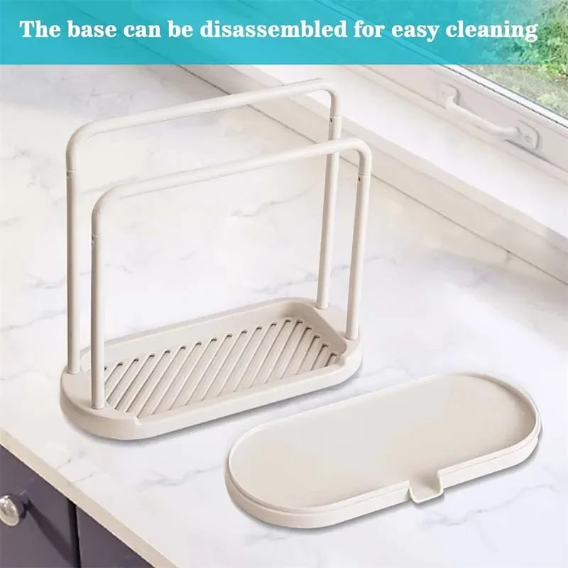 Kitchen Rag Drain Stand Kitchen Accessories Sink Drainage Shelf Sink Drain Storage Basket for Sponge Rag Wire Ball
