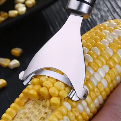Stainless Steel Corn Peeler Serrated Corn Stripper Peelers Cob Shaver Planer Thresher Cutter Kitchen Fruit Vegetable Gadget Tool by Smarsty