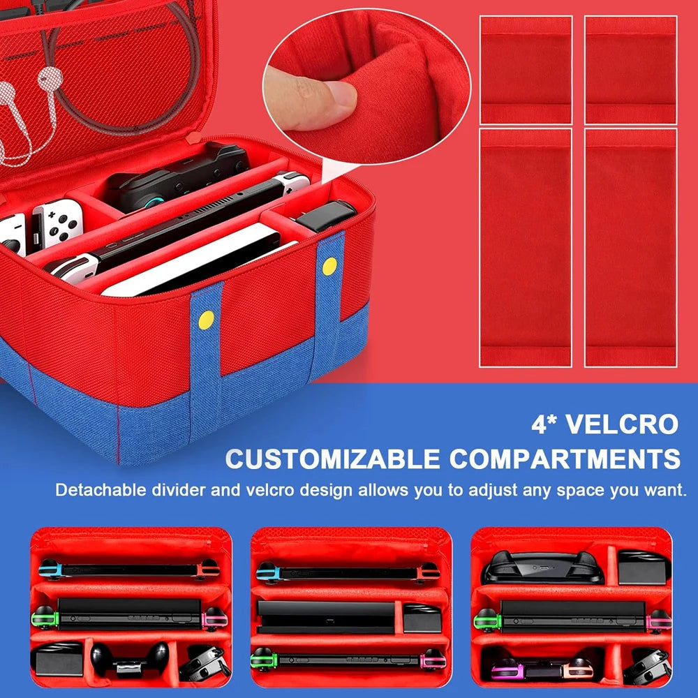 Large Waterproof Carrying Case for Nintendo Switch OLED - Smarsty