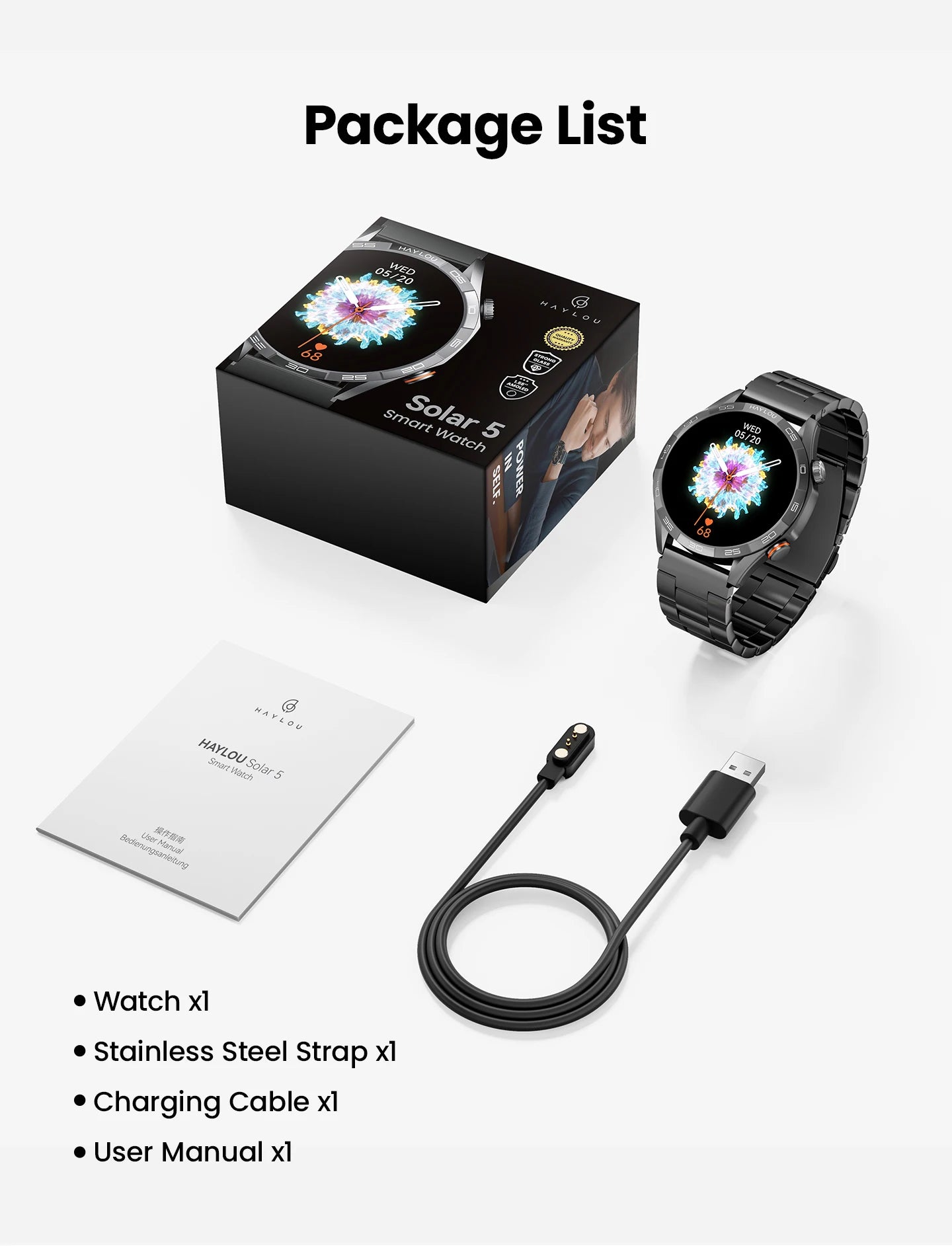 Haylou Solar 5 Smartwatch with Voice Calling and AMOLED Display - Smarsty