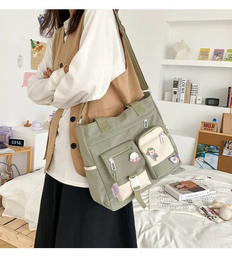 Waterproof Nylon Shoulder Bag For Women Crossbody Tote - Smarsty