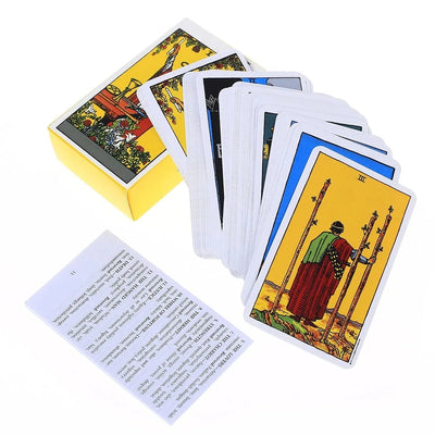 Hot Sell Rider Waite Tarot Card Divination Personal Use Tarot Deck Full English Spanish Version Oracles Deck for Girl Board Game by Smarsty