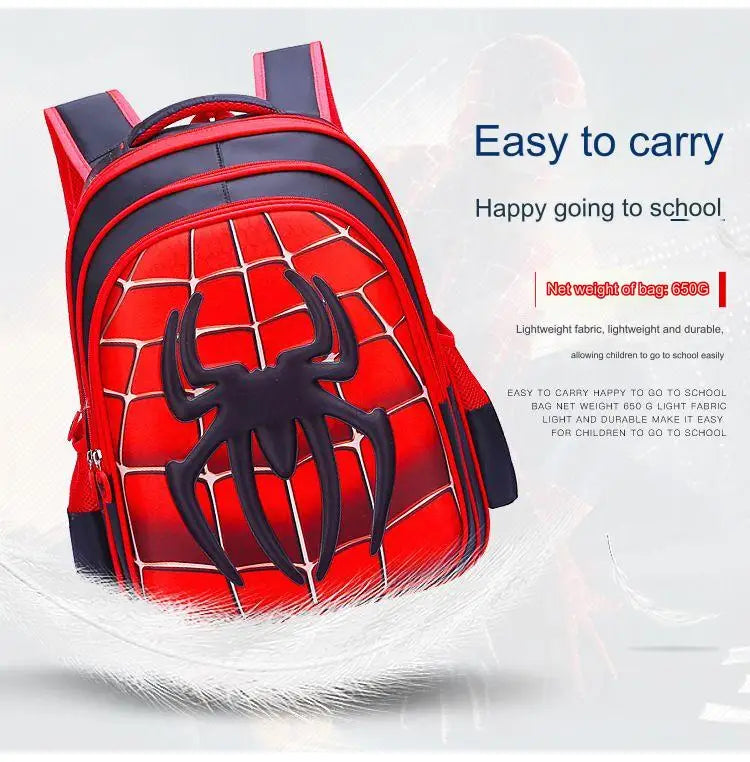 Durable 3D Spider Kids Backpack for Everyday Travel - Smarsty
