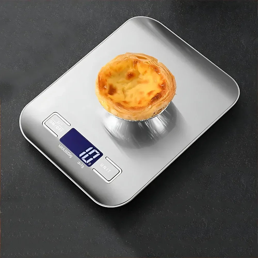 5kg/1g Digital Kitchen Scale LED Stainless Steel High-precision Electronic Scales Home Jewelry Food Weighing Baking Tools