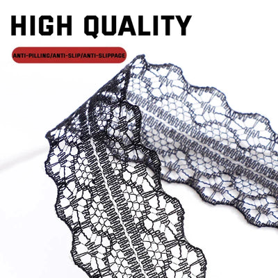 Lace Braided Shoelaces  2.9CM Width Fancy Flat Shoelace Black White Silk Shoe Laces for Ballet Sneakers German Training Shoes - Smarsty