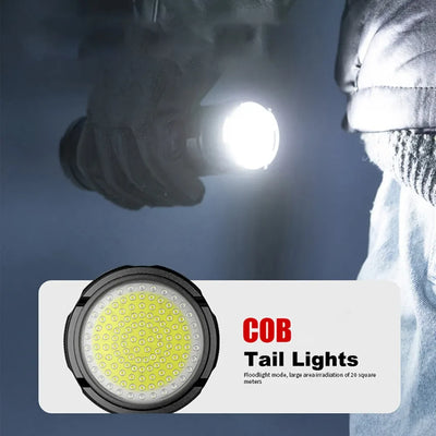 Ultra Bright LED Flashlight Powerful Tactical Torch 15000mah Built-in Battery Emergency Camping Spotlights With Tail Light by Smarsty