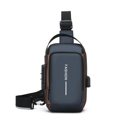 Mens Sling Bag With Phone Pocket Crossbody Zip Closure - Smarsty