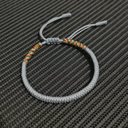 Tibetan Buddhist Lucky Bracelet Adjustable Red Thread Braid - Smarsty