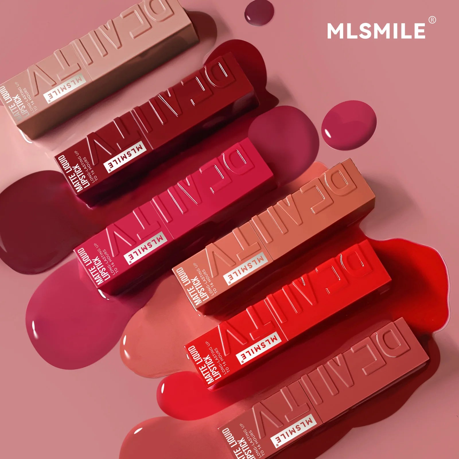 MLSMILE Waterproof Velvet Satin Lip Glaze Liquid - Smarsty