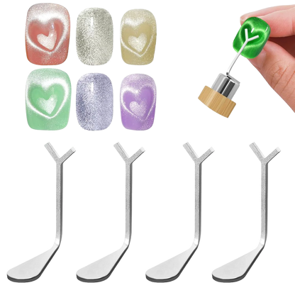 2Pcs Cat's Eye Nail Magnet for Heart-Shaped Effects - Smarsty