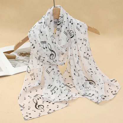 Women Print Chiffon Scarf Lightweight Sunscreen Shawl Wrap - Smarsty