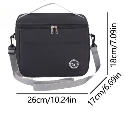 Large Capacity Insulated Lunch Bag With Shoulder Strap - Smarsty