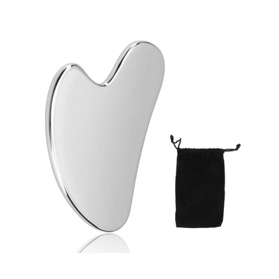304 Stainless Steel Facial Roller Metal Gua Sha Facial Tools Set Face Body Treatment Lymphatic Drainage, Facial Tension, Durable - Smarsty